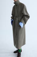 MANGO Shirt Collar Belted Trench Coat