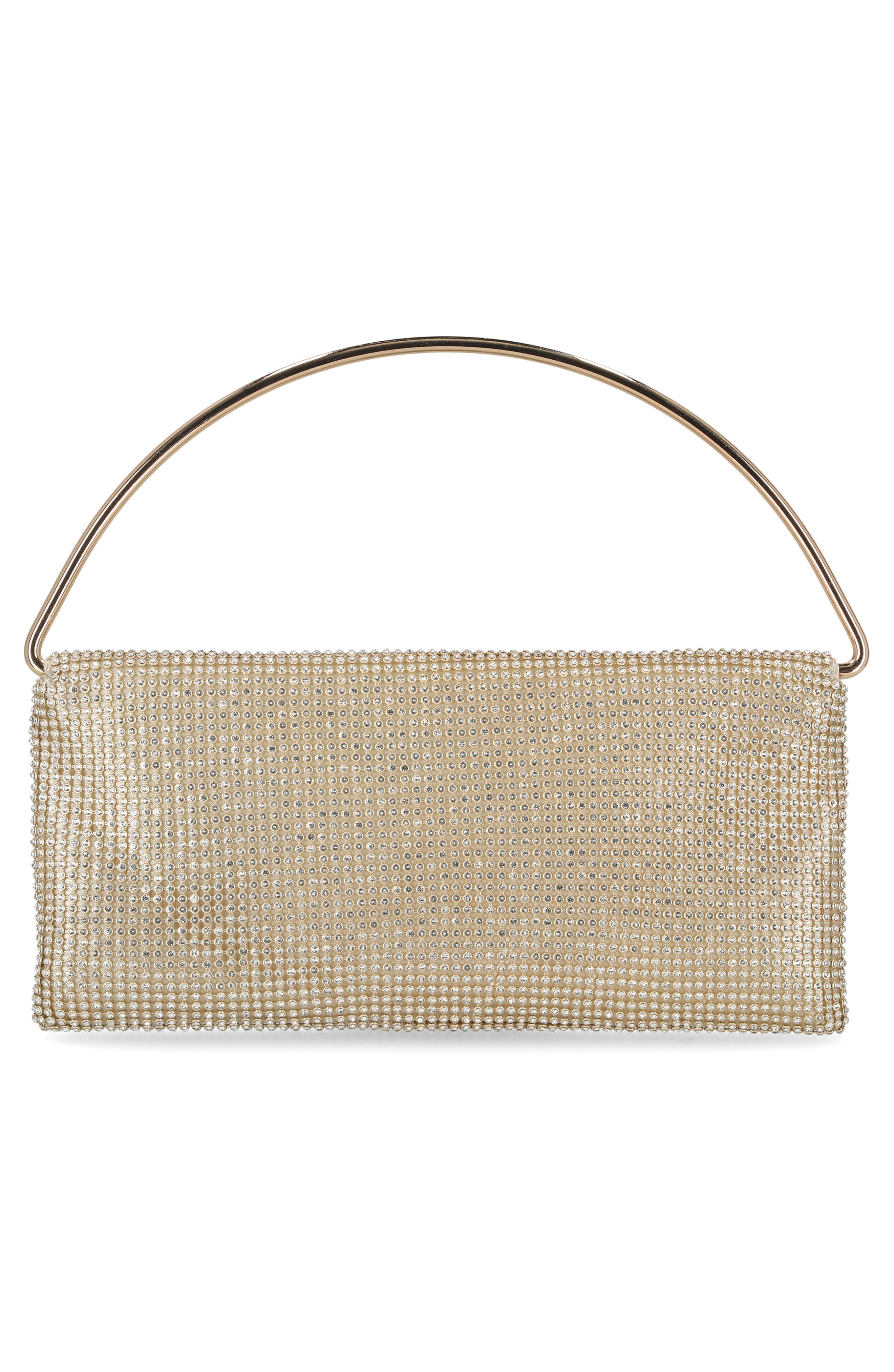 Isa Crystal Clutch, Alternate, color, 39N-LT GOLD