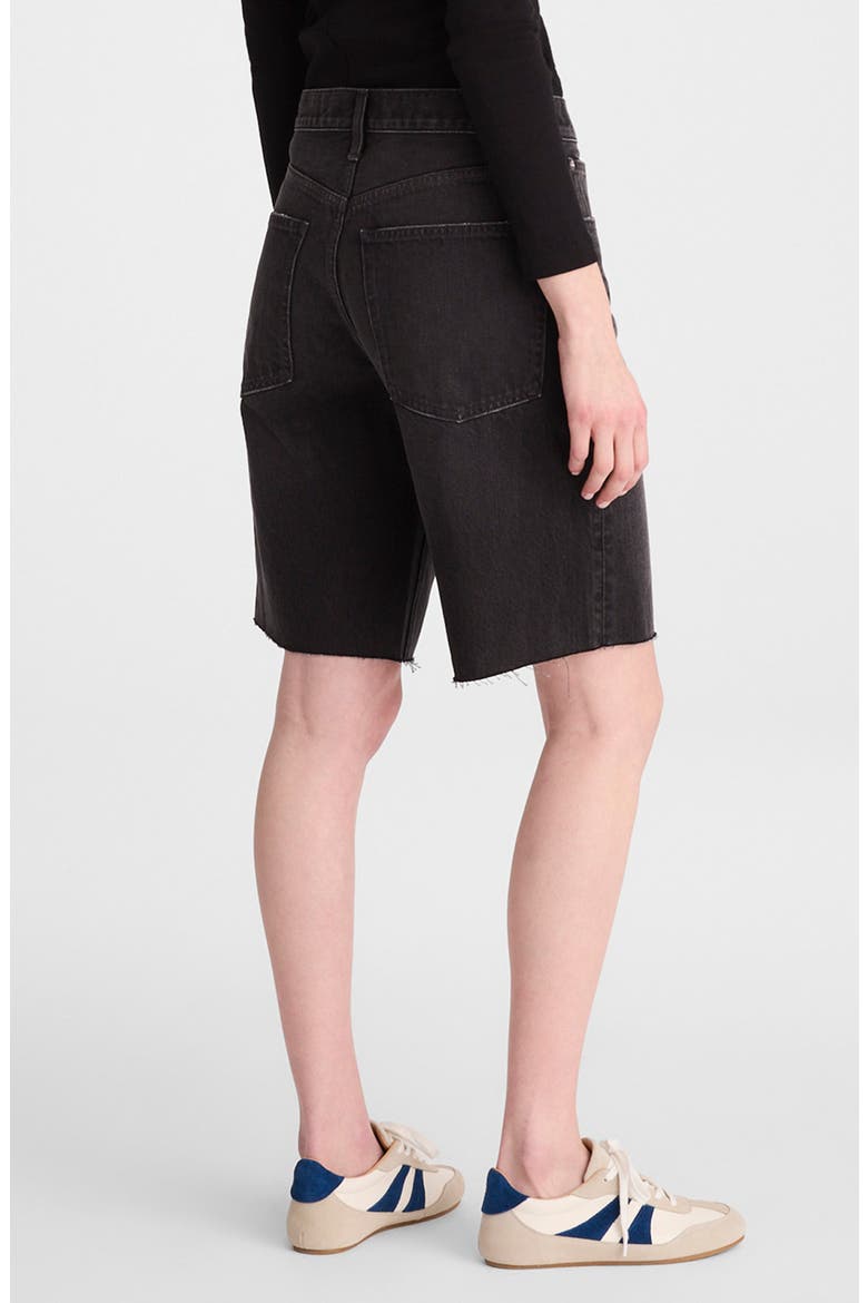 The Essex Long Baggy Denim Shorts, Alternate, color, ASHEN BLACK WASH