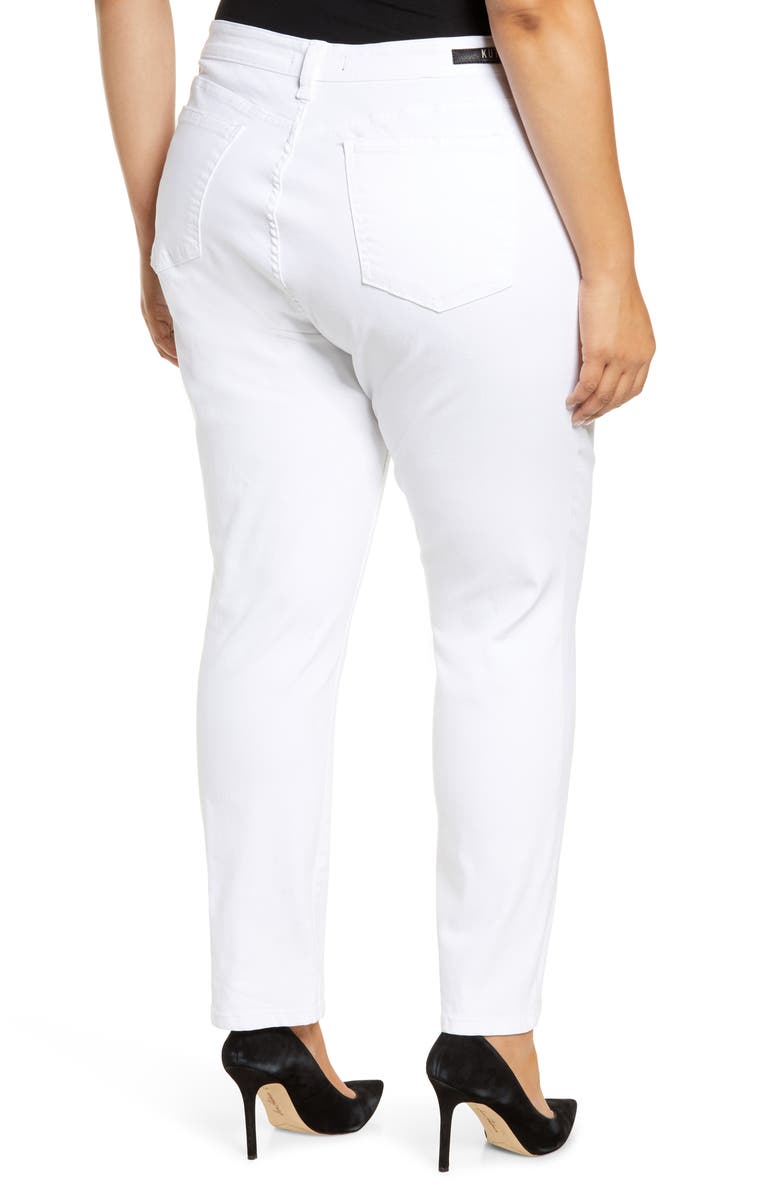 KUT from the Kloth Catherine Mid Rise Boyfriend Jeans, Alternate, color, Optic White