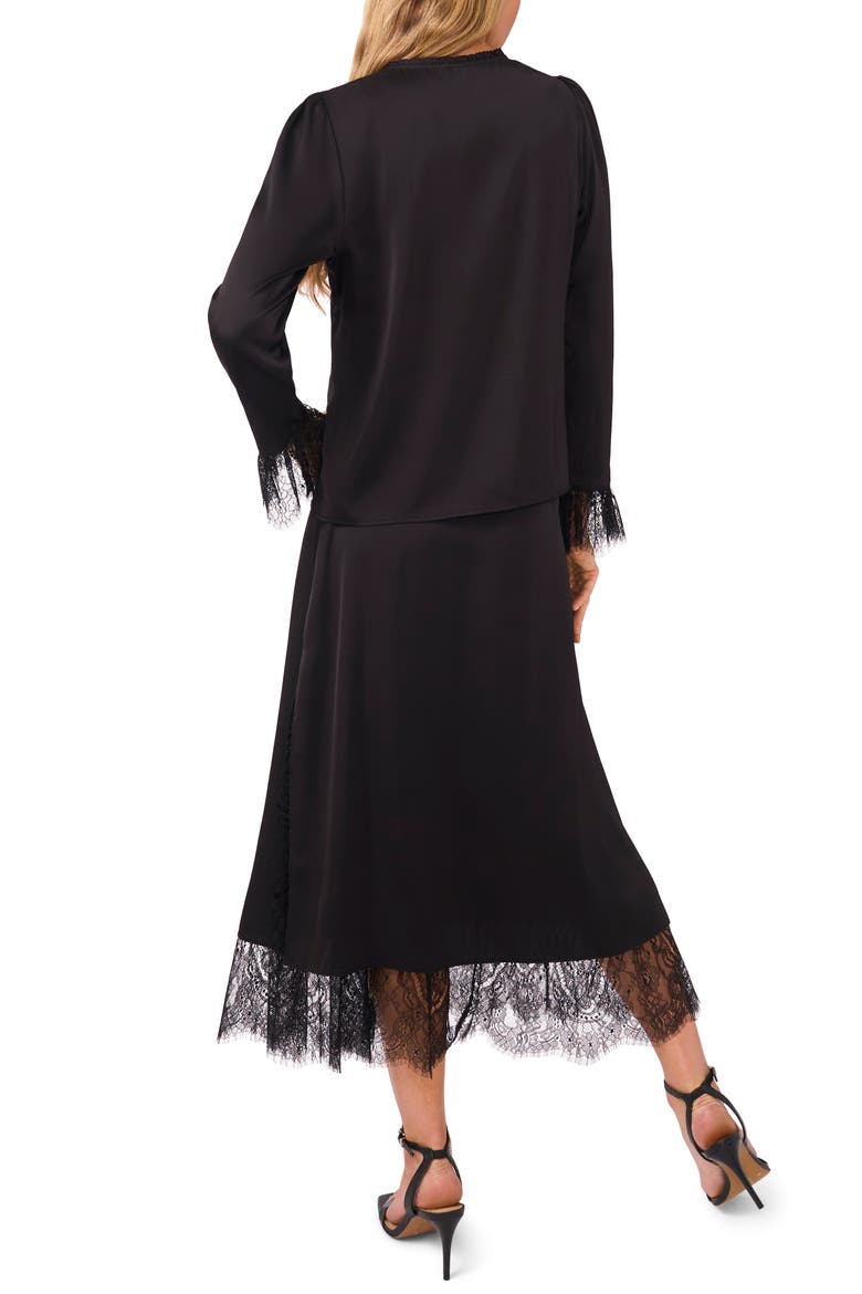 Pintuck Lace Trim Top, Alternate, color, RICH BLACK