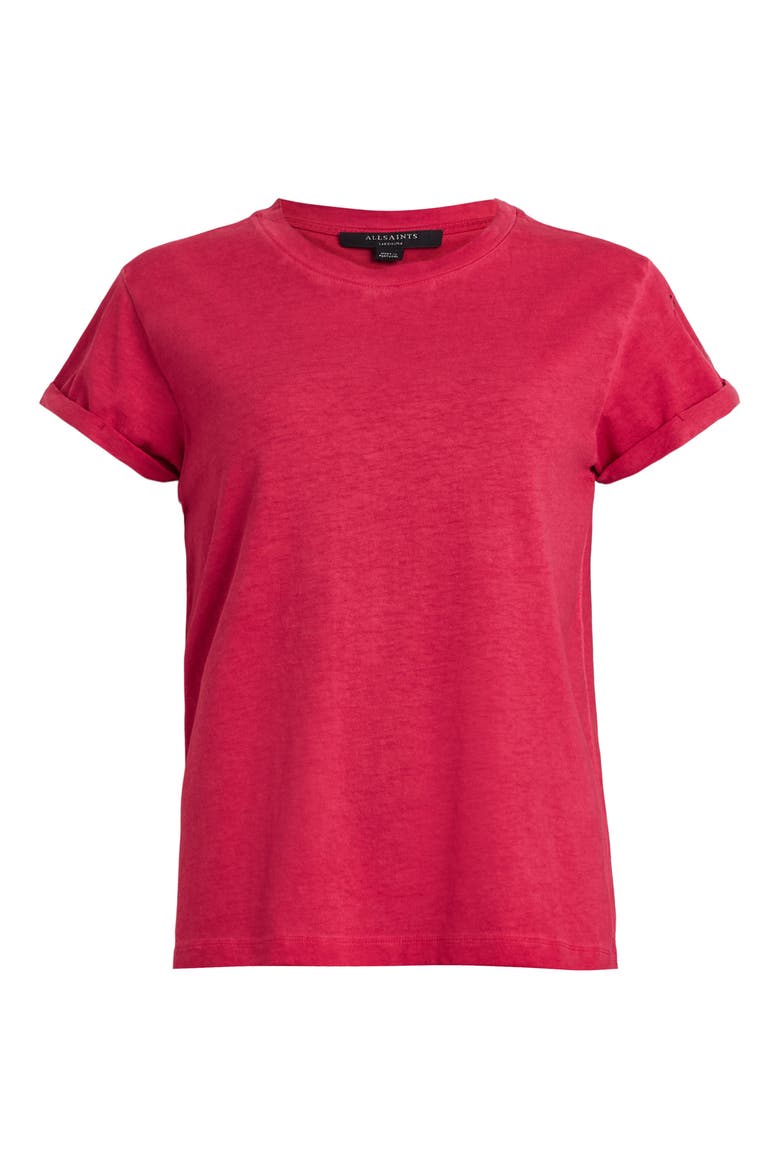 Anna Cotton T-Shirt, Alternate, color, BERRY PINK
