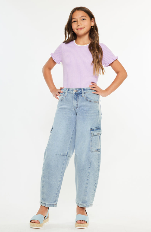 Kancan Trinity Low Slung Horseshoe Jeans In Multi