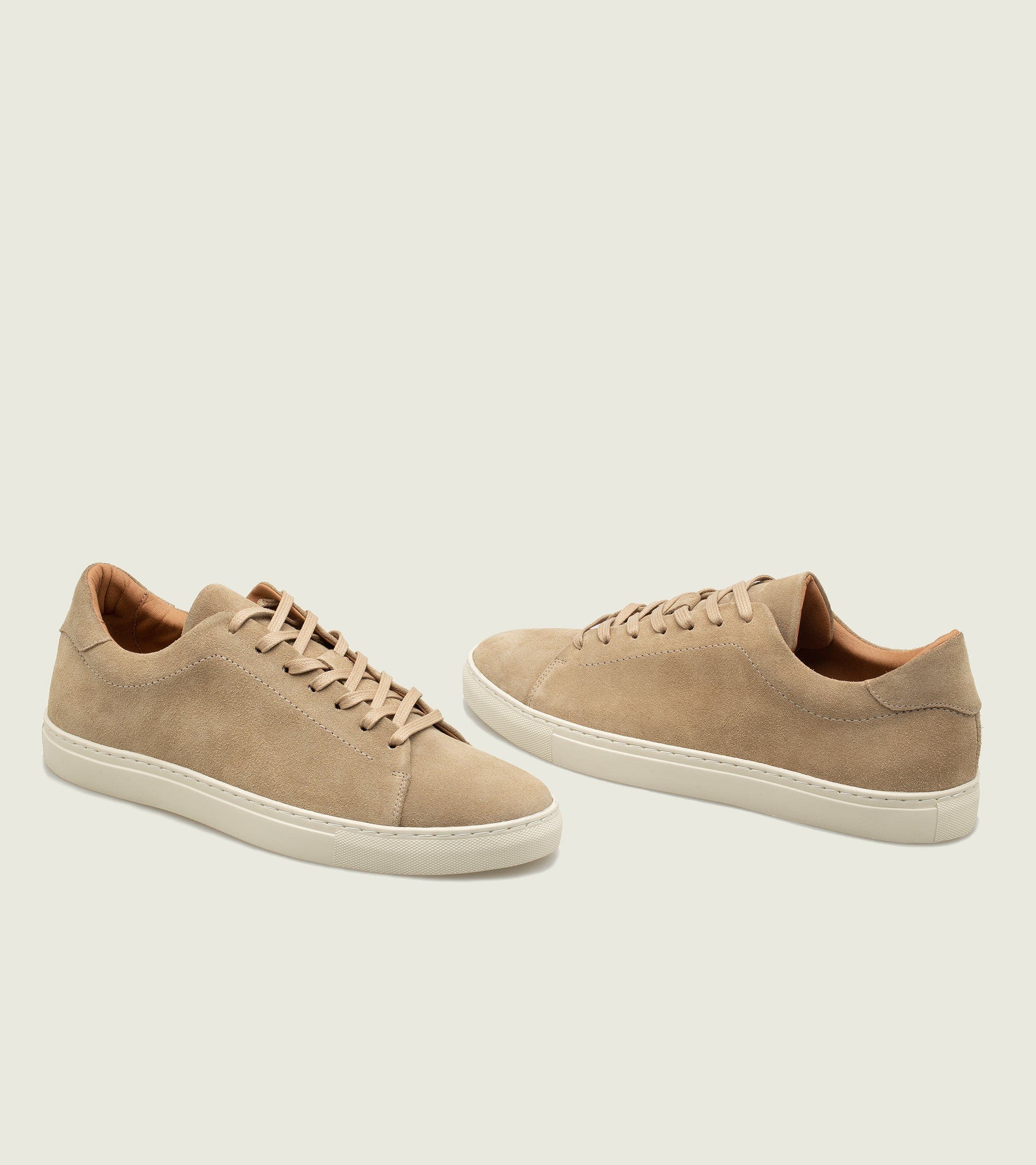Wesley Leather Low-Top Sneaker, Alternate, color, Sand Suede