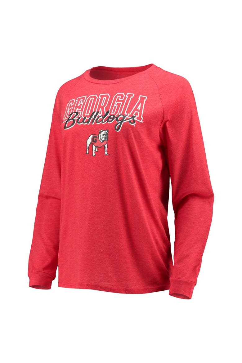 Women's Concepts Sport Red/Gray Georgia Bulldogs Raglan Long Sleeve T-Shirt & Shorts Sleep Set, Alternate, color, Red