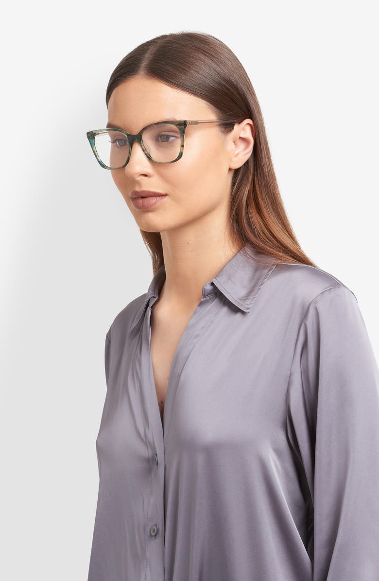 Kate Spade New York taya 52mm square optical glasses, Alternate, color, 