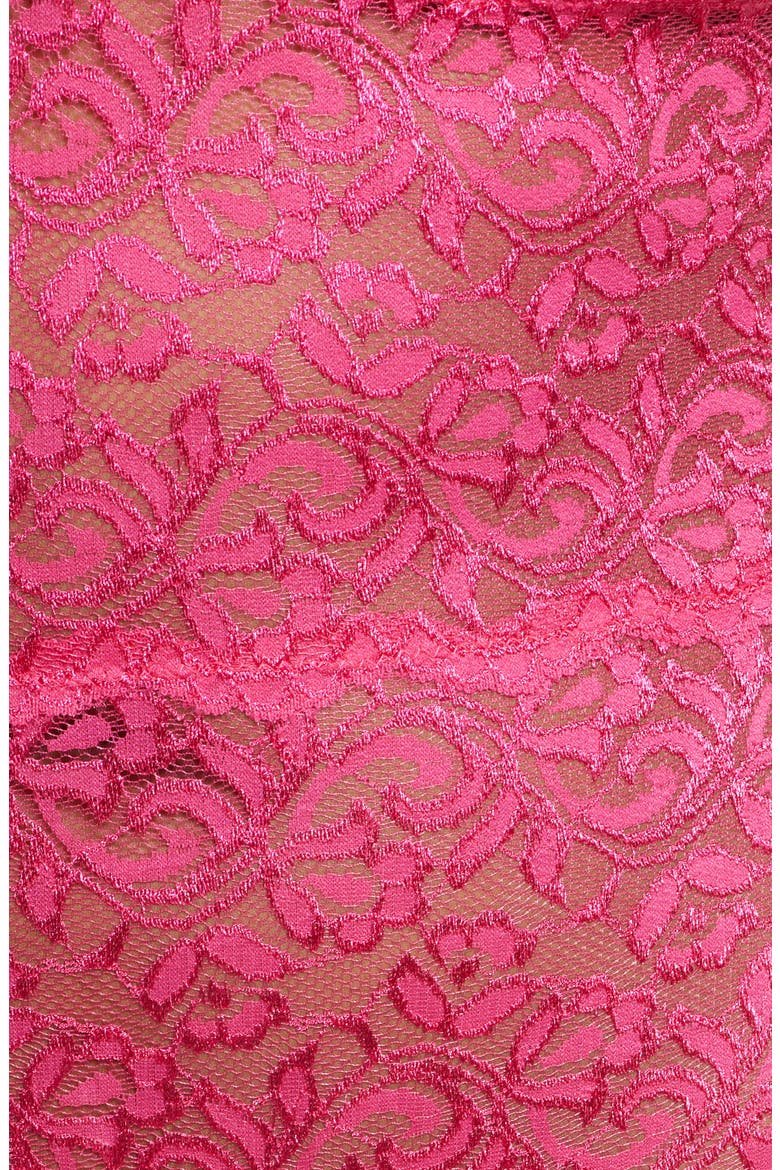 Galloon Lace Teddy, Alternate, color, BRIGHT ROSE