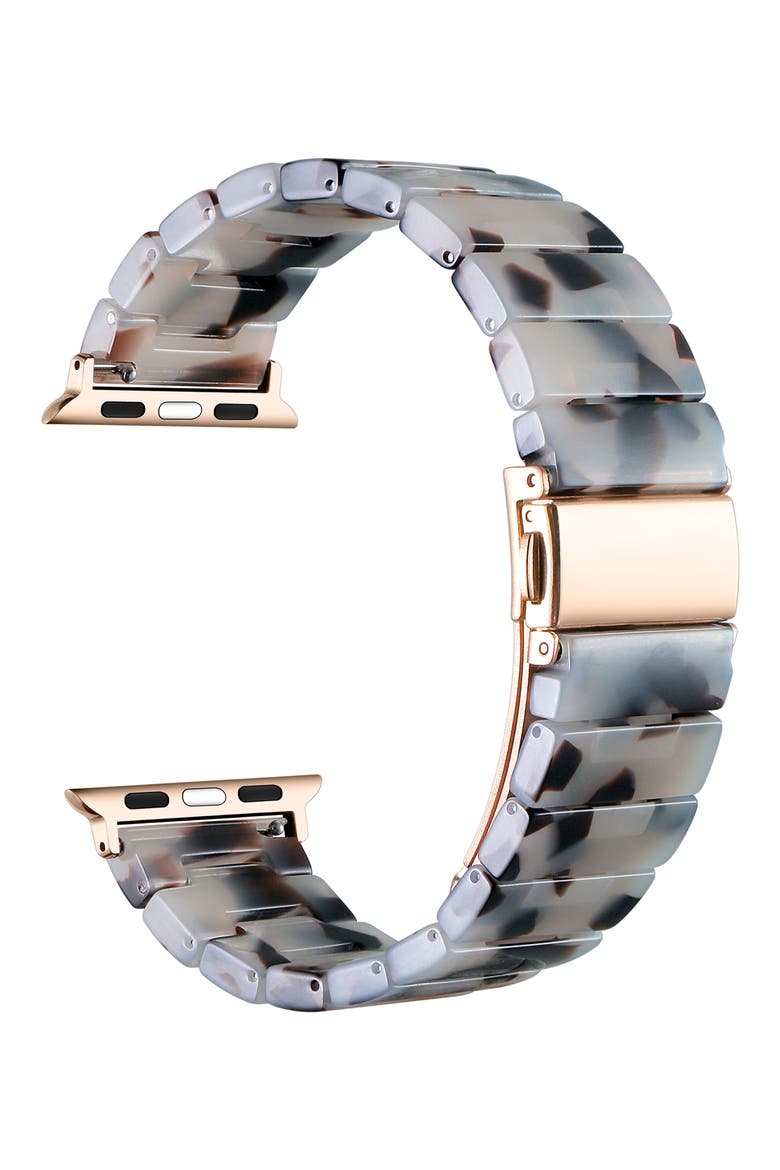 Charlie Resin Link Bracelet Apple Watch® Watchband, Alternate, color, WHITE