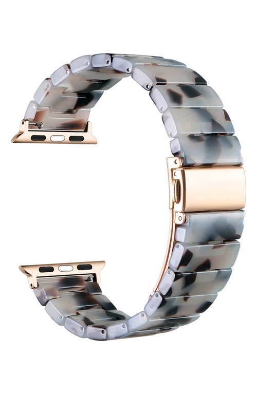 The Posh Tech Charlie Resin Link Bracelet Apple Watch® Watchband In Silver