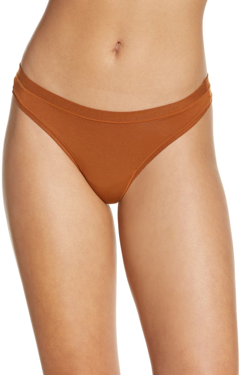 Madewell Softest Stretch Modal Thong, Main, color, 