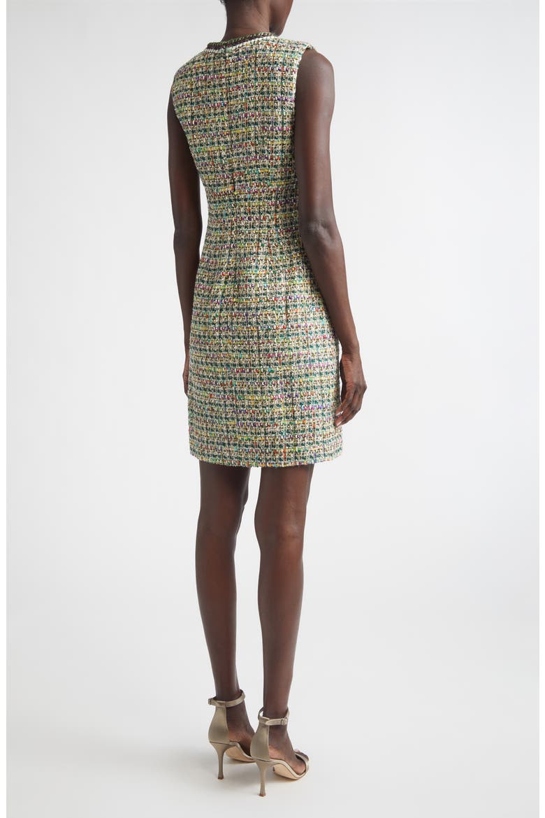 Forest Tweed Dress, Alternate, color, PINE/ OLIVE MULTI