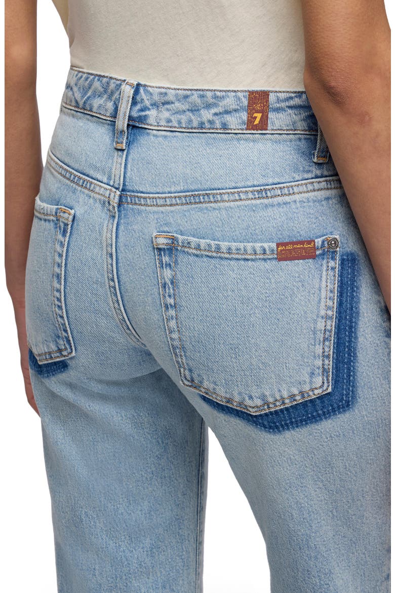 Calie Shadow Pocket Mid Rise Straight Leg Jeans, Alternate, color, ODE TO