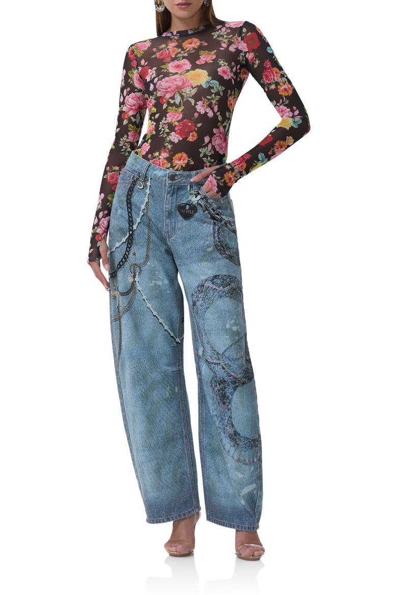 Kaylee Floral Mesh Top, Alternate, color, SPRING ROSE