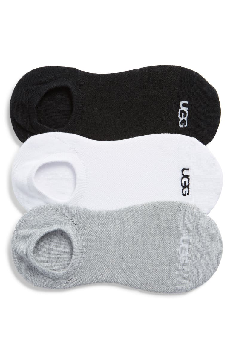 UGG<sup>®</sup> Stella 3-Pack No-Show Socks, Main, color, Grey