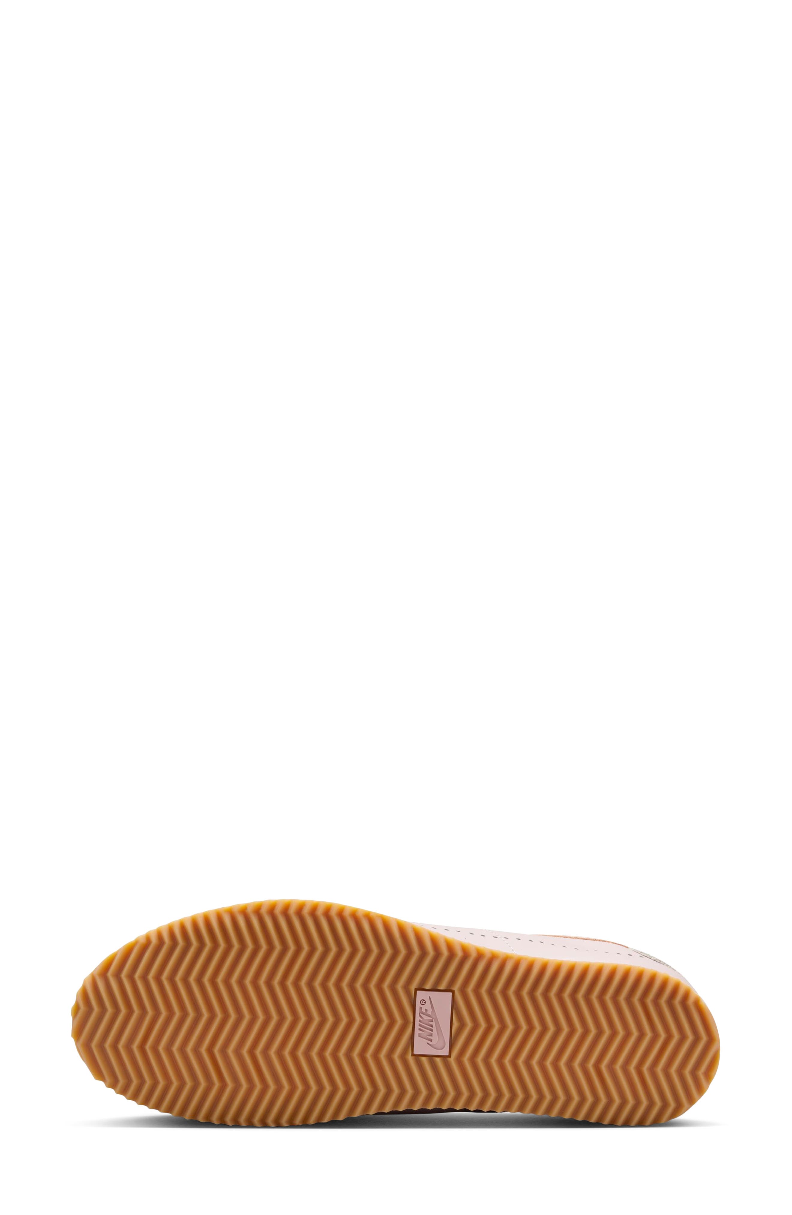 Nike Cortez Leather Sneaker, Alternate, color, Particle Rose/ Brown/ Sail