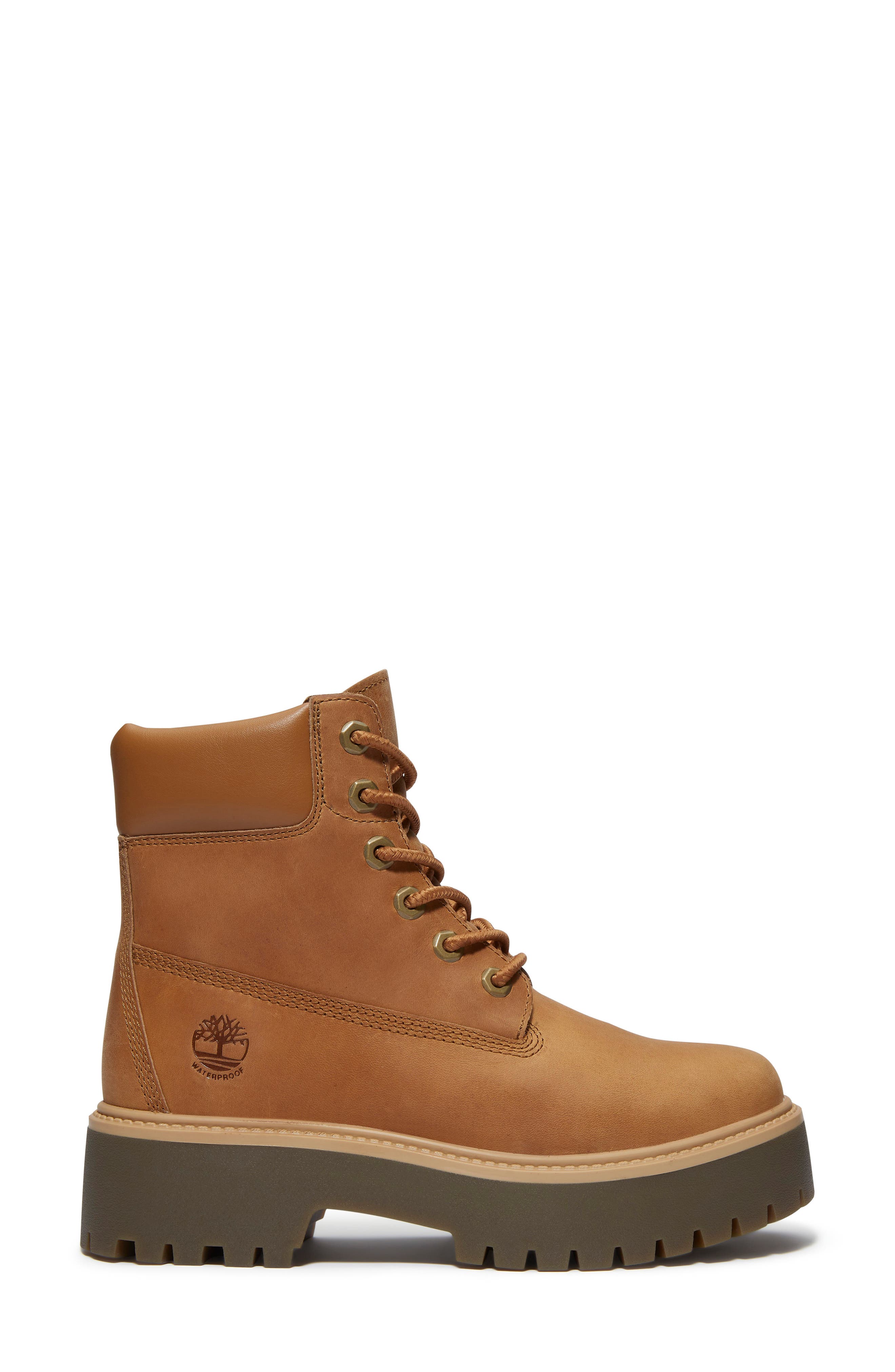 Stone Street 6-Inch Waterproof Lace-Up Leather Boot, Alternate, color, WHEAT FULL GRAIN