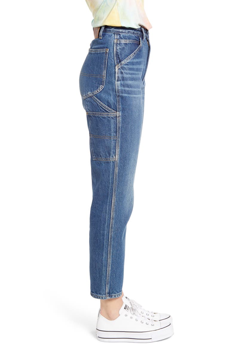 High Waist Crop Carpenter Jeans, Alternate, color, RIDE OR DIE
