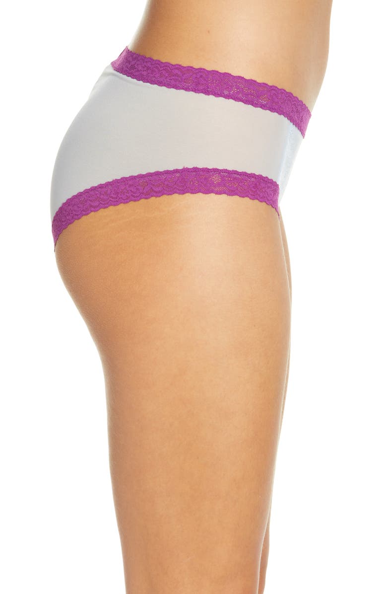 Natori Escape Lace Girl Briefs, Alternate, color, Skyfall / Caspia