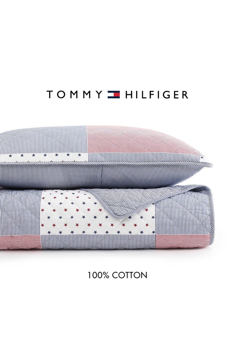 Tommy Hilfiger Ithaca Americana Quilt & Shams Set, Alternate, color, White/Blue/Red