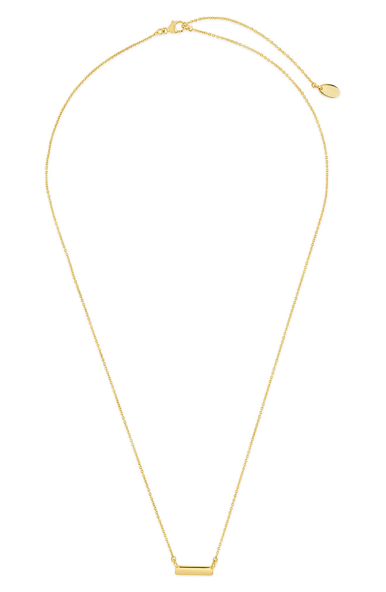 STERLING FOREVER FINE 14K Gold Mini Bar Pendant Necklace (Women ...
