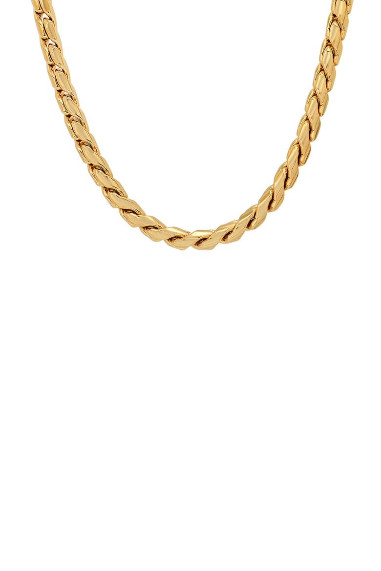Oxidized Stainless Steel Necklace, Alternate, color, YELLOW
