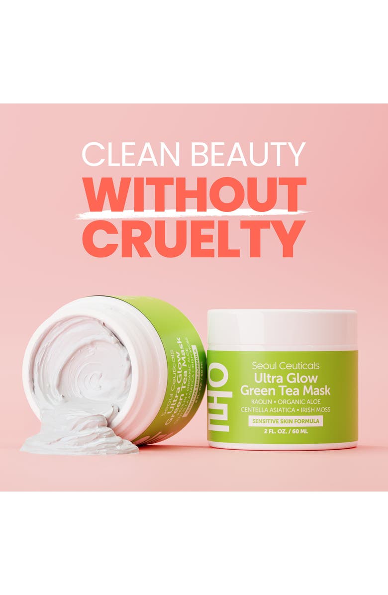 Seoul Ceuticals Ultra Glow Korean Skincare Green Tea Mask, Alternate, color, Clear