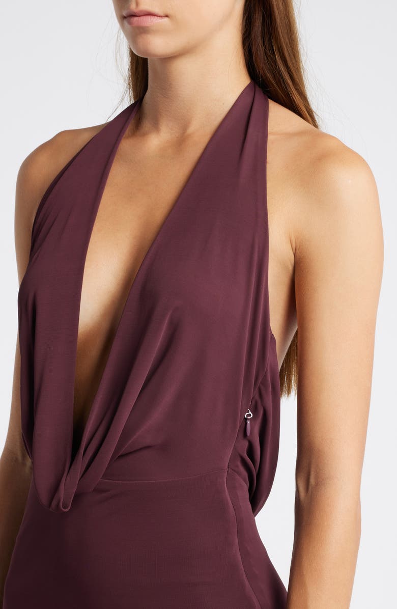 HOUSE OF CB Florentina Halter Minidress, Alternate, color, Port Royale