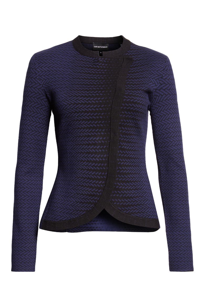 Pattern Knit Jacket, Alternate, color, BLUE MULTI