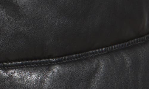 Mauritius Leather Veo Cf Leather Puffer Vest Jacket In Black In Black