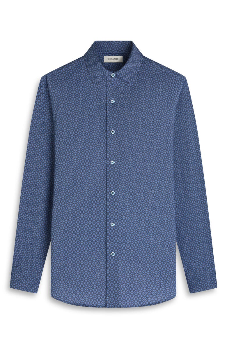 Bugatchi James OoohCotton<sup>®</sup> Floral Button-Up Shirt, Alternate, color, Night Blue