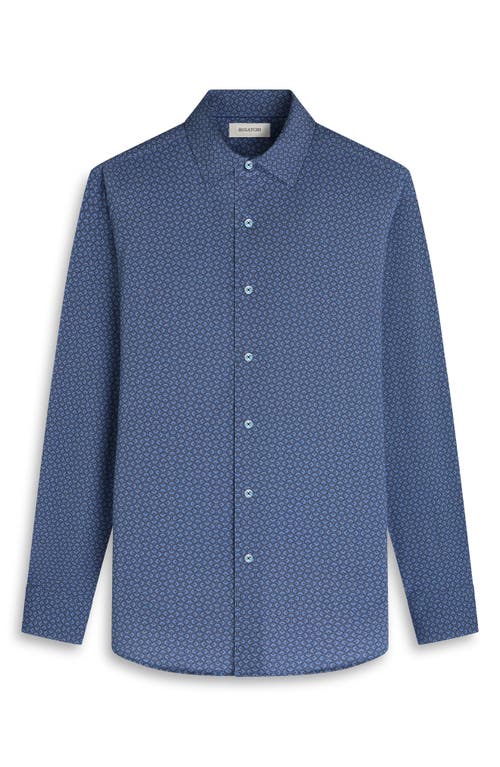 Bugatchi James Ooohcotton® Floral Button-up Shirt In Blue