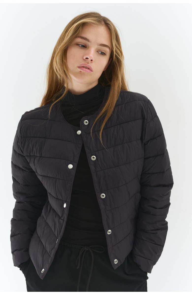 H&M Quilted Jacket, Main, color, Black