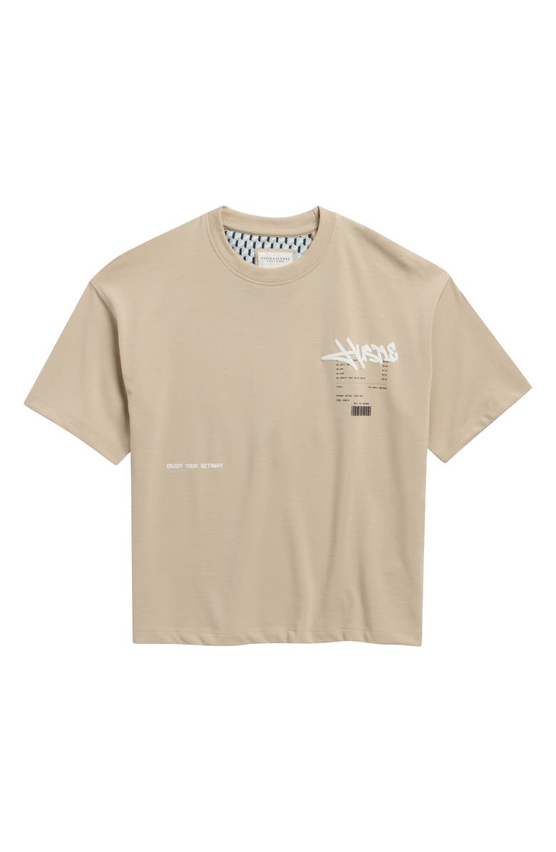 DENIM AND FLOWER Kids' Bill Graphic T-Shirt, Main, color, Khaki