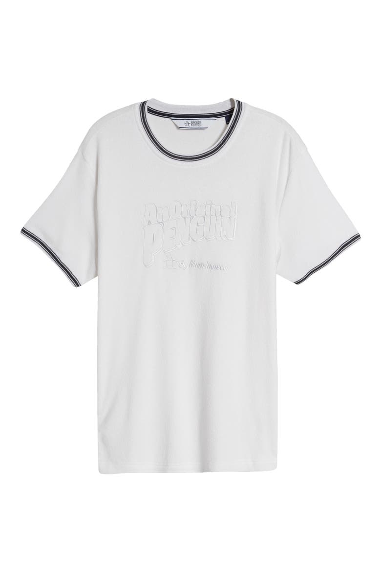 Terry Cloth Ringer T-Shirt, Alternate, color, BRIGHT WHITE