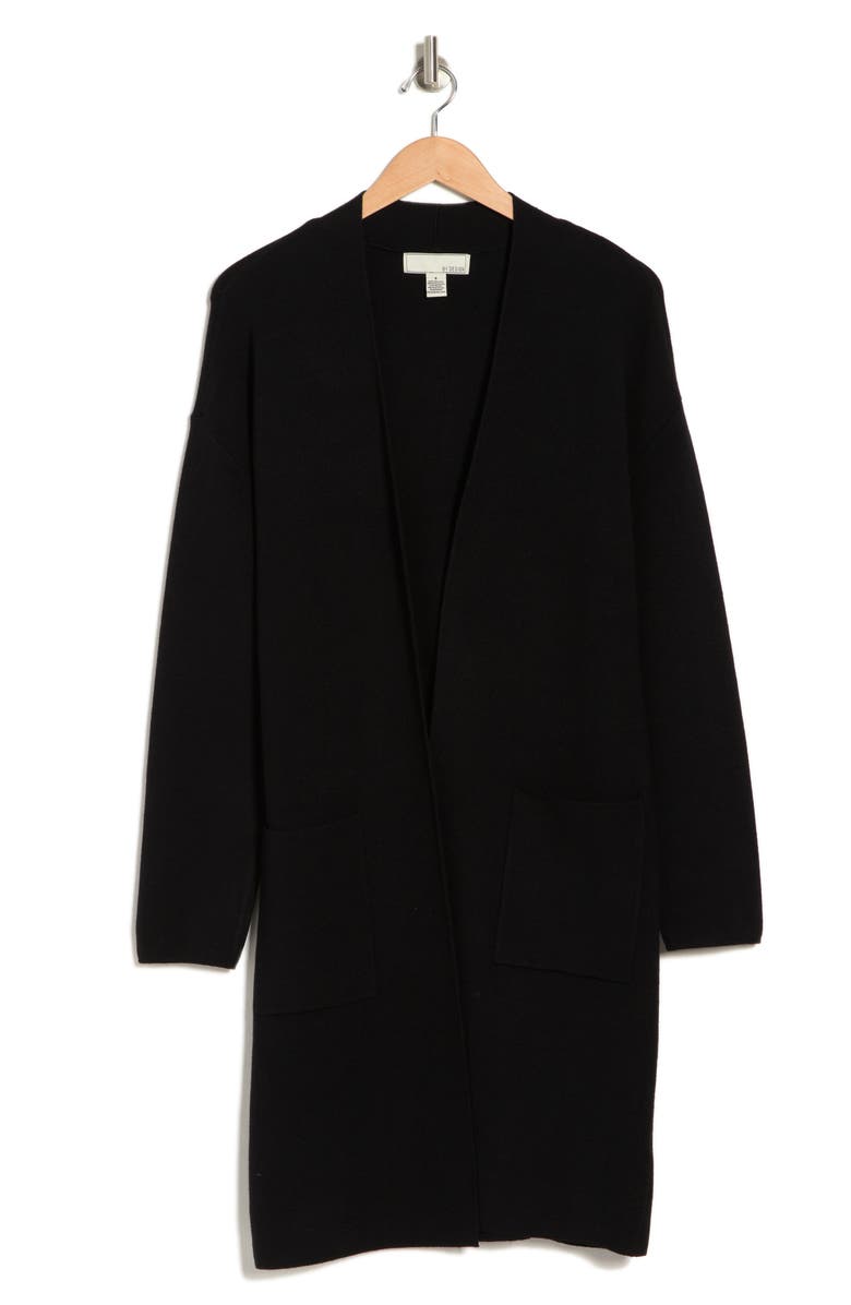 BY DESIGN Mel Pocket Cardigan Duster, Alternate, color, Black