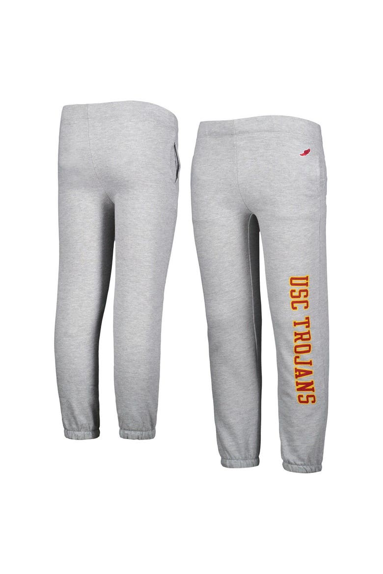 Youth League Collegiate Wear Heather Gray USC Trojans Essential Pants, Main, color, Heather Gray
