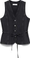 MANGO Tie Denim Vest