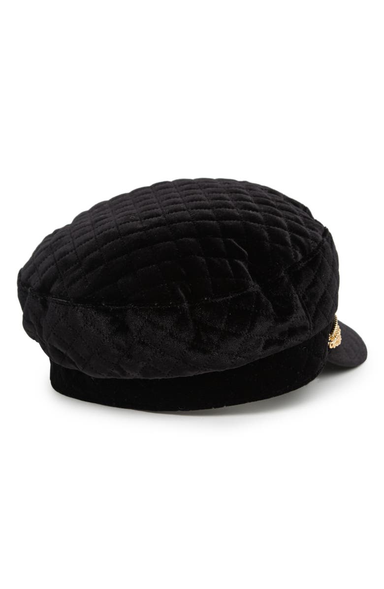 Vince Camuto Quilted Velvet Conductor Hat, Alternate, color,