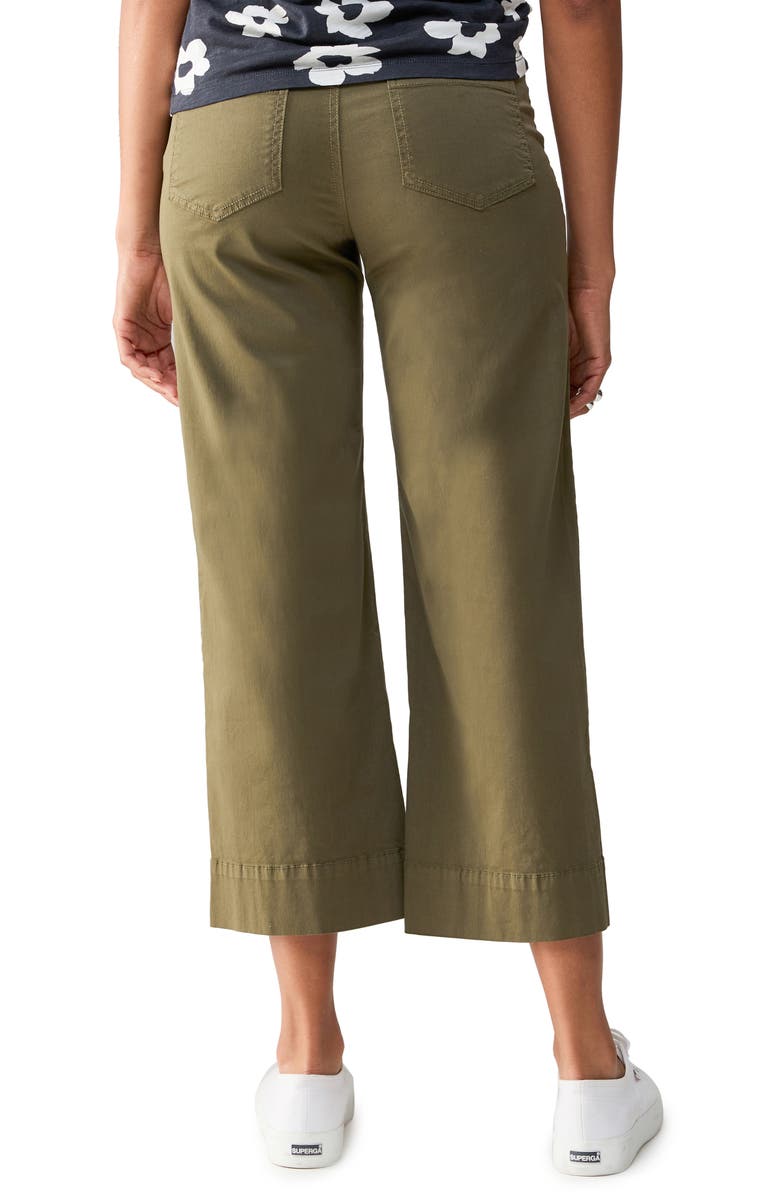 Sanctuary The Marine Crop Wide Leg Pants, Alternate, color, Burnt Oliv