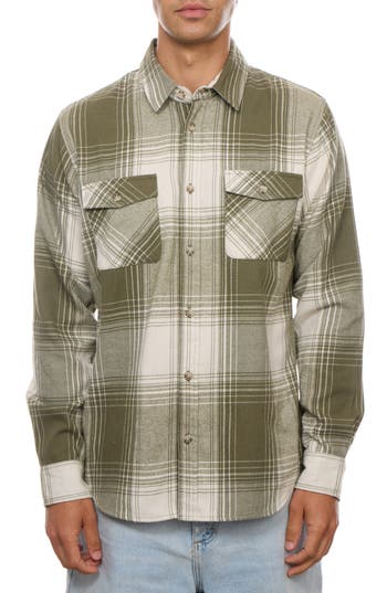 Px Flannel Shirt In Sage
