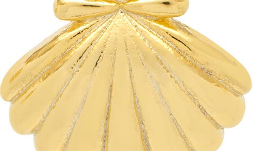 Estella Bartlett Shell Drop Hoop Earrings In Gold