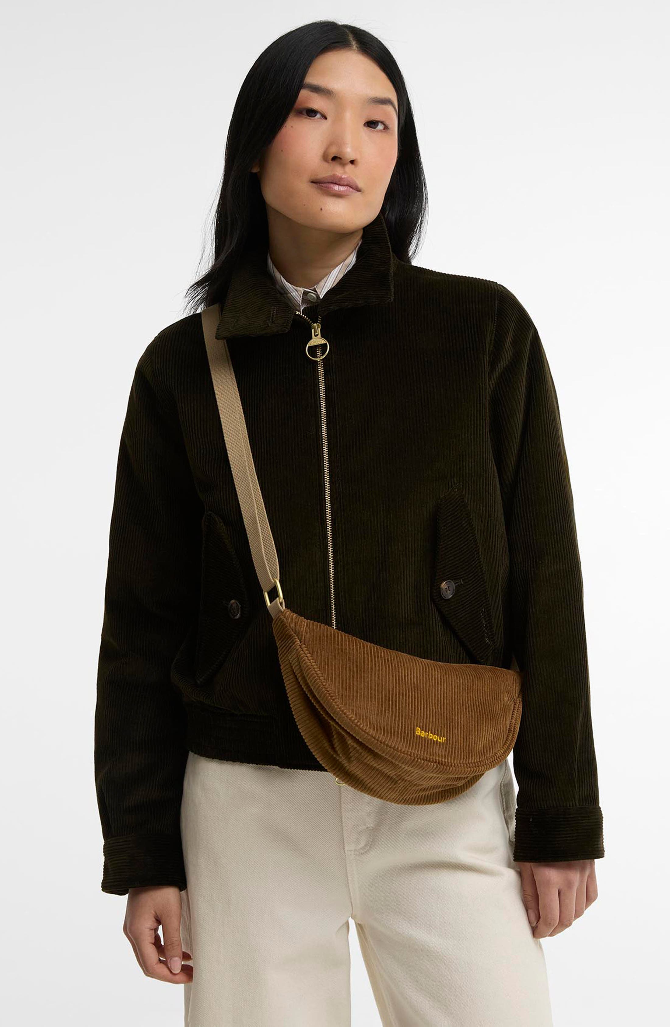 Mini Mia Cord Sling Bag, Alternate, color, BROWN