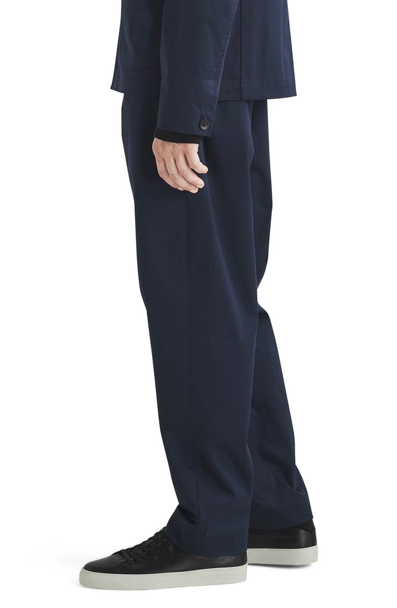 rag & bone Shift Straight Leg Sateen Pants, Alternate, color, Navy