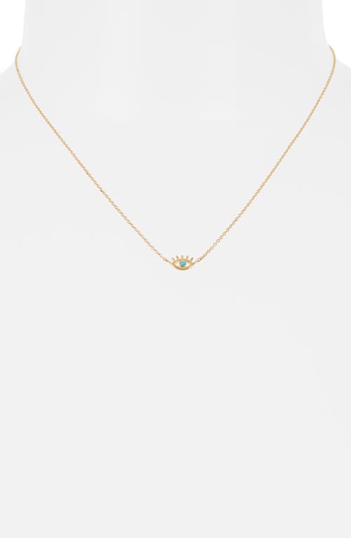 Anzie X Mel Soldera Turquoise Evil Eye Pendant Necklace