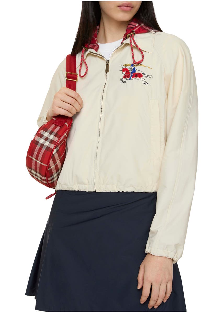 Burberry Cropped Newcott Hooded Jacket, Main, color, Tundra Beige