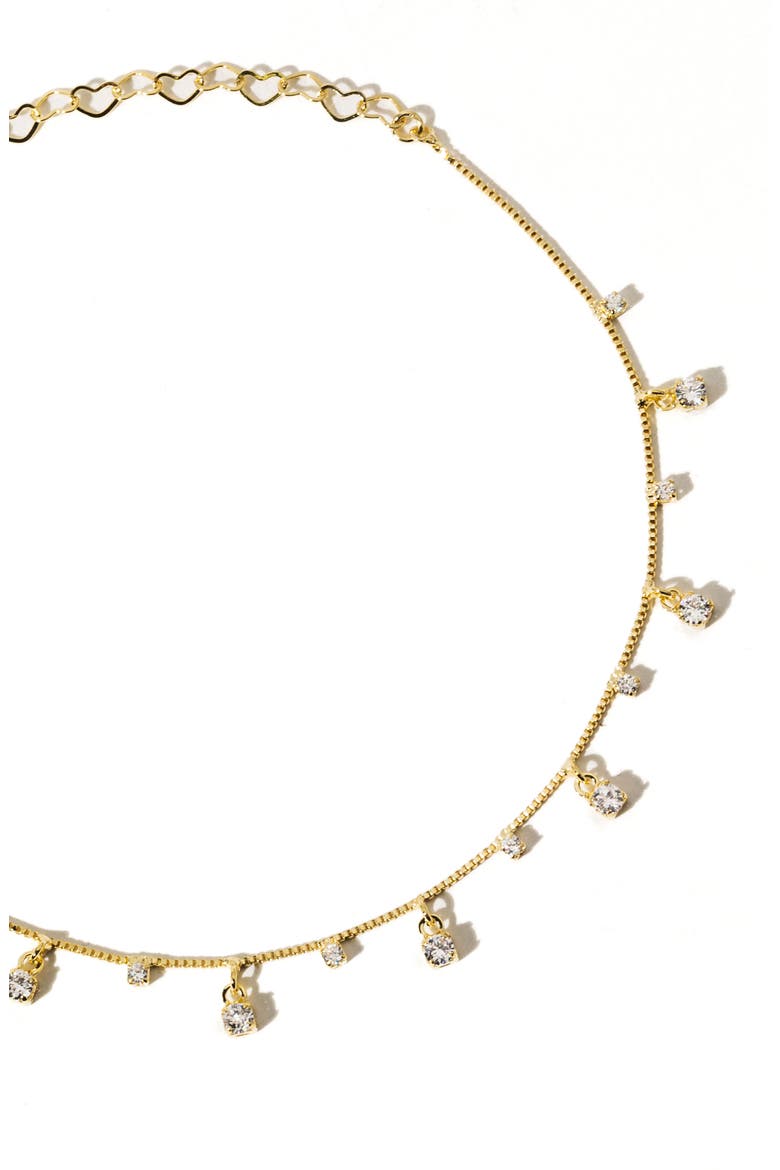 Miami Rhinestone Anklet, Alternate, color, GOLD