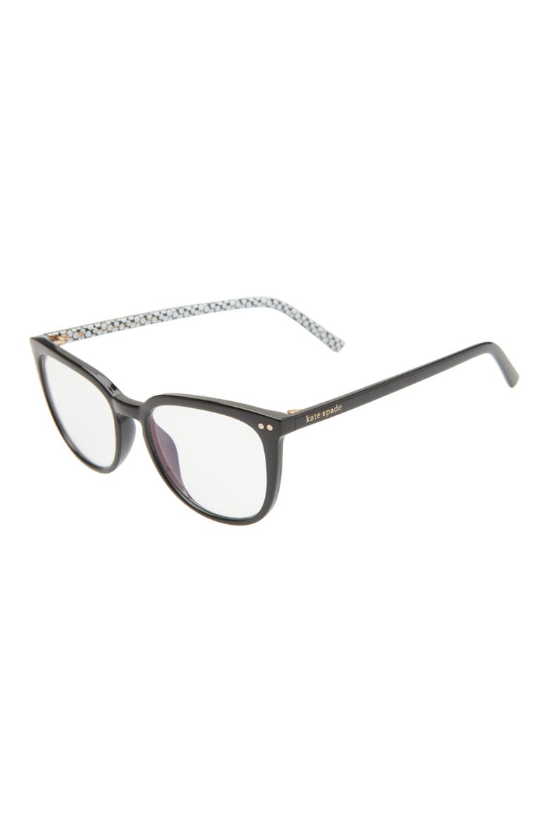 albi 52mm blue light blocking reading glasses, Alternate, color, BLACK/ CLEAR