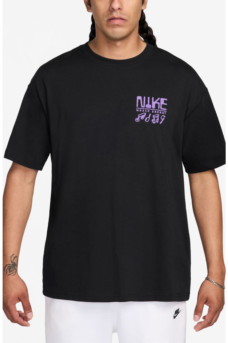Sportswear Swoosh Sound Graphic T-Shirt, Main, color, BLACK