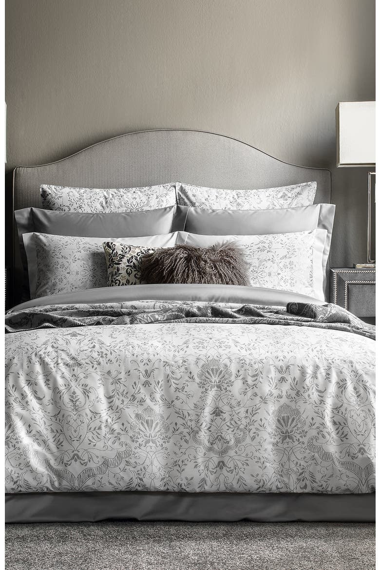 Amaris duvet cover, Alternate, color, Grey