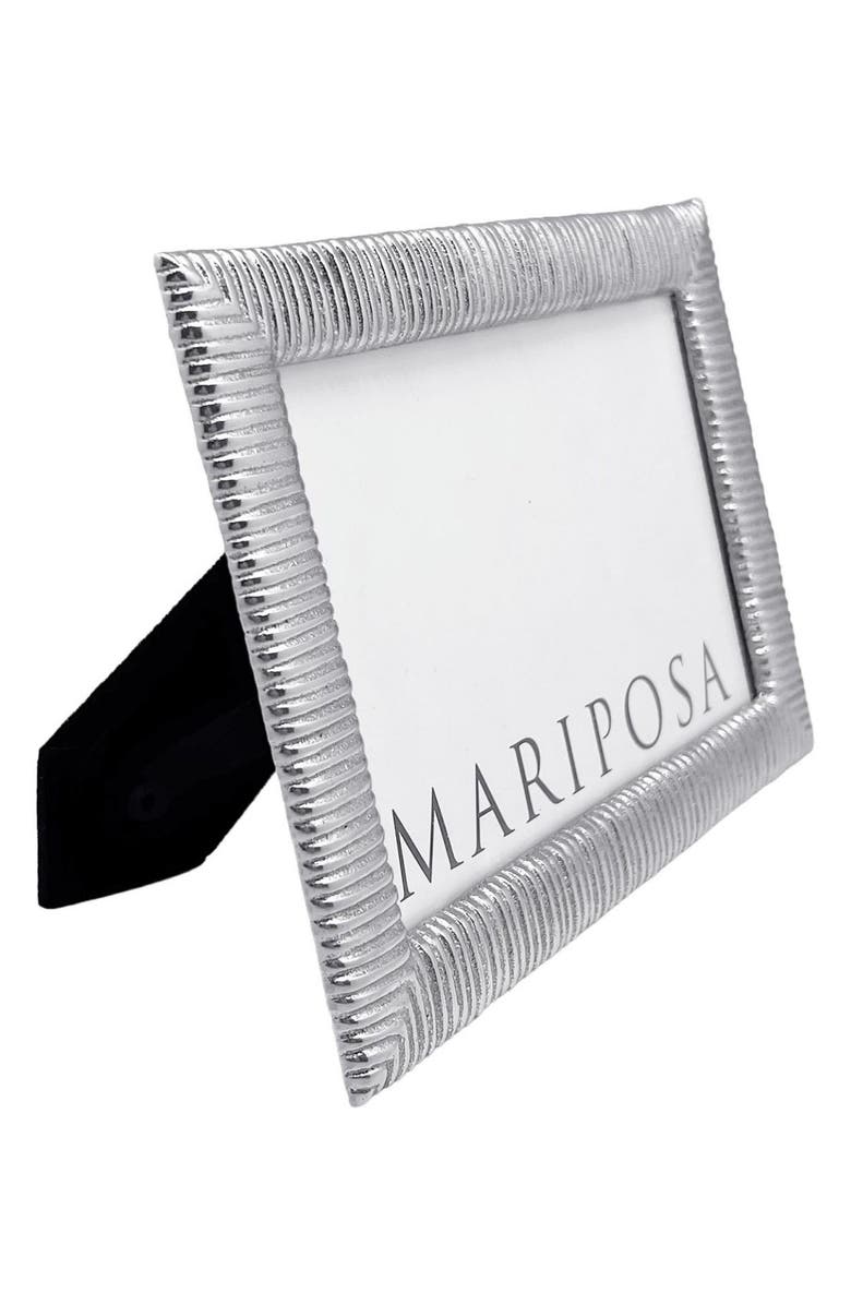 Mariposa Woven Texture 4 x 6-Inch Picture Frame, Alternate, color, Silver
